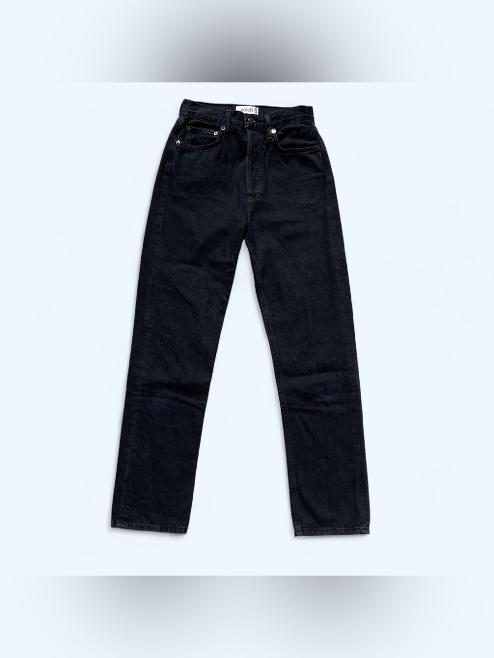 AGOLDE Black Denim Straight-Leg Women’s 24